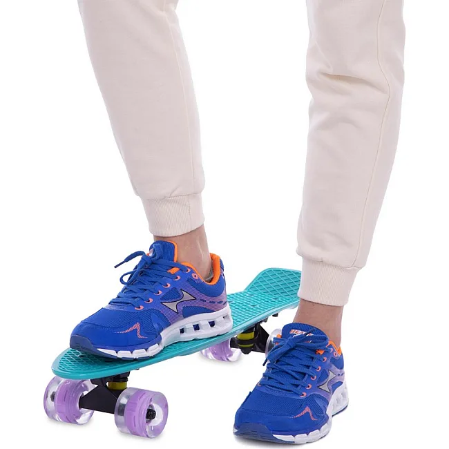 Пенни борд Penny Board круизер пластиковый со светящимися колесами 22