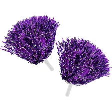 Помпони блискучі для чирлідингу з ручками SP-SPORT Pom-Poms C-0829 2шт (Фіолетовий)