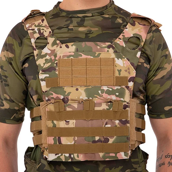 Плитоноска для бронепластин с системой MOLLE MILITARY RANGERS
 ZK-28 (Камуфляж Multicam)