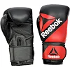 Боксерські рукавиці Reebok Combat Leather Boxing Gloves чорний, червоний 10 унцій