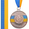 Медаль спортивная с лентой SP-SPORT
 UKRAINE с украинской символикой C-6864 ø6,5см (Золотой)