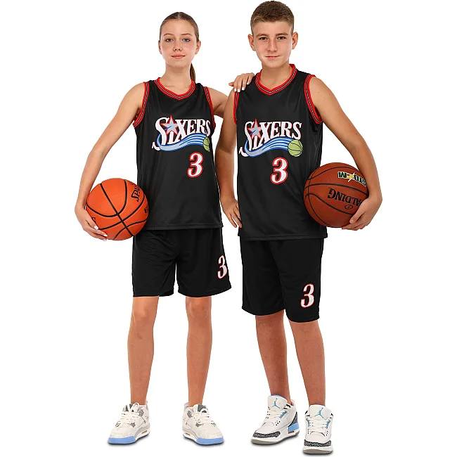 Детская баскетбольная форма
 NBA клуб Sixers 3 BA-6657 (Черный-красный)