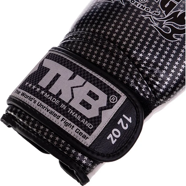 Перчатки для бокса кожаные TOP KING Super Star TKBGSS-01 8-18унций (Черный-синий)