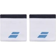 Напульсники Babolat LOGO WRISTBAND WHITE/DRIVE BLUE