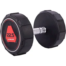 Гантель профессиональная с полиуретановым покрытием LI NUO TA-3618-22_5 1шт 22,5кг