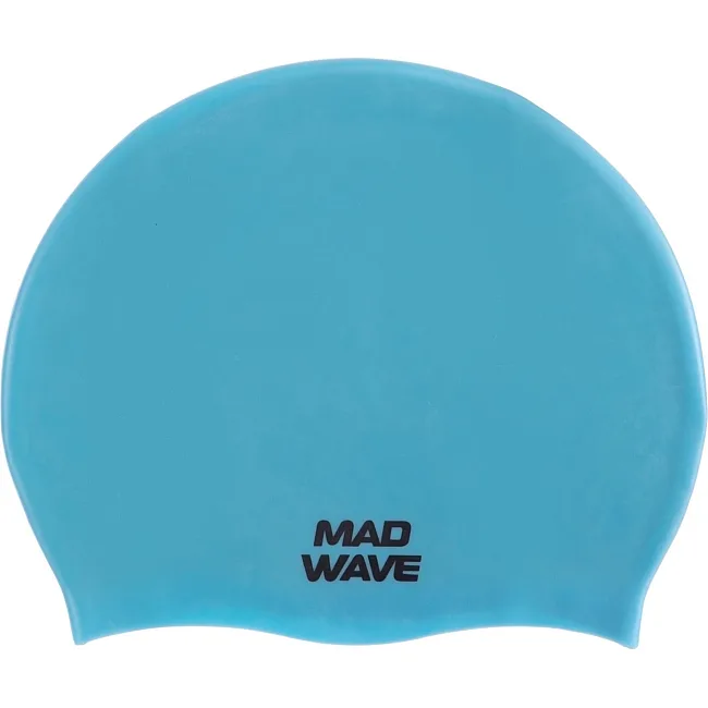 Шапочка для бассейна силиконовая для взрослых MADWAVE Light BIG M053113 (Голубой)