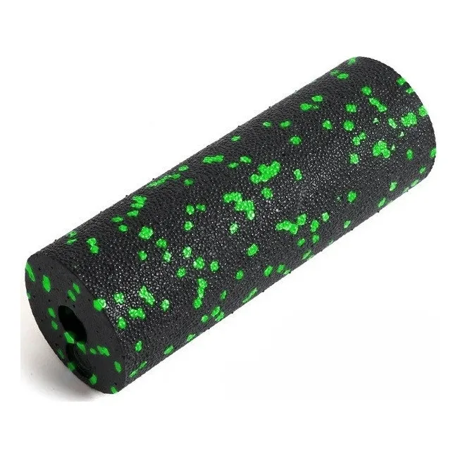 Массажный ролик (роллер) гладкий PowerPlay PP-4346 Mini EPP Foam Roller Черно/Зеленый (15x5,3см.)