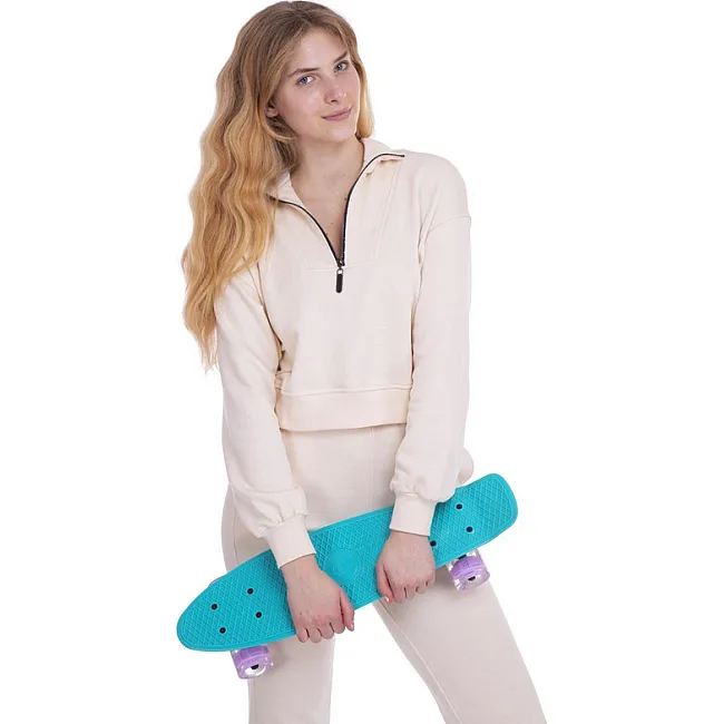 Пенни борд Penny Board круизер пластиковый со светящимися колесами 22