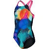 Купальник закрытый для девочек Arena SPRAY PAINT SWIMSUIT SWIM PRO черный, синий, розовый