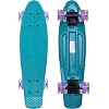Пенни борд Penny Board круизер пластиковый со светящимися колесами 22" FISH SK-405-11-черный-фиолетовый