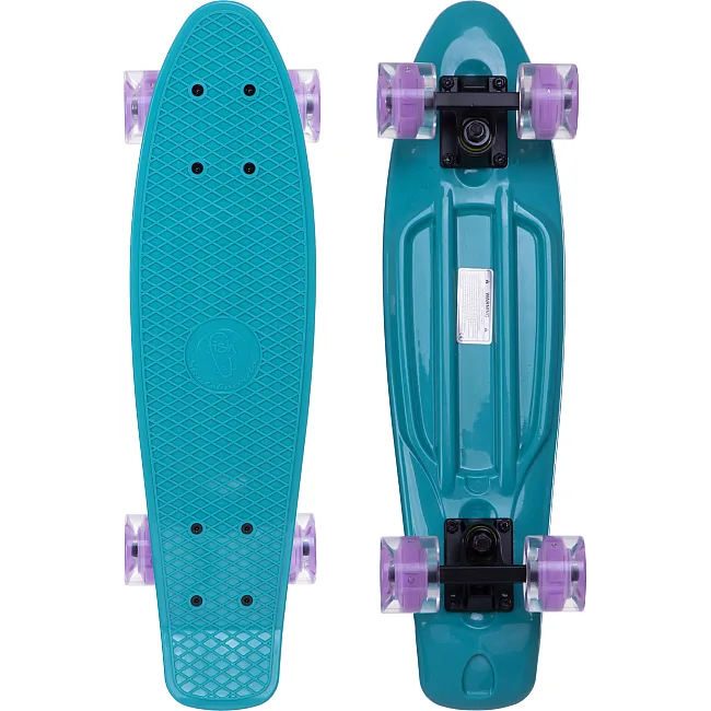Пенни борд Penny Board круизер пластиковый со светящимися колесами 22
