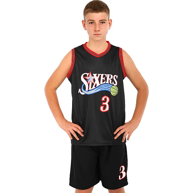 Детская баскетбольная форма
 NBA клуб Sixers 3 BA-6657 (Черный-красный)
