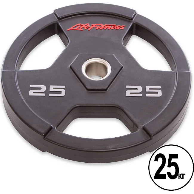 Блин для штанги полиуретановый
 LIFE FITNESS SC-80154-25 51мм 25кг