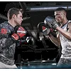 Боксерські рукавиці Reebok Combat Leather Boxing Gloves чорний, червоний 10 унцій