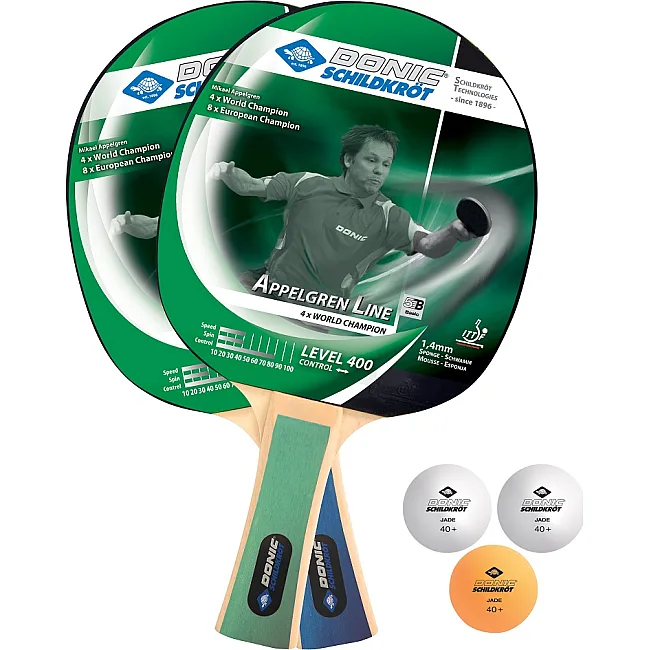 Набор для пинг-понга Donic Appelgren 400 2-player set (2ракетки+3мяча)