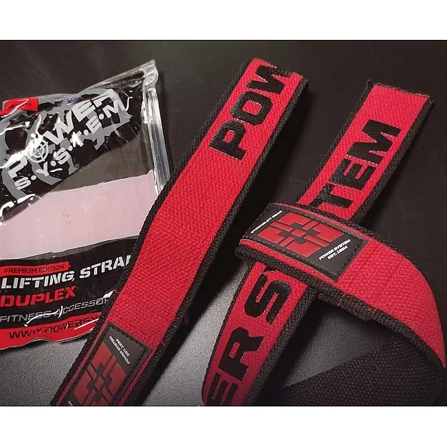 Ламки для тяги POWER SYSTEM PS-3401 Lifting Straps Duplex Black/Red