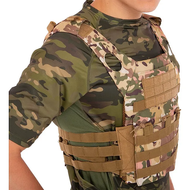 Плитоноска для бронепластин с системой MOLLE MILITARY RANGERS
 ZK-28 (Камуфляж Multicam)