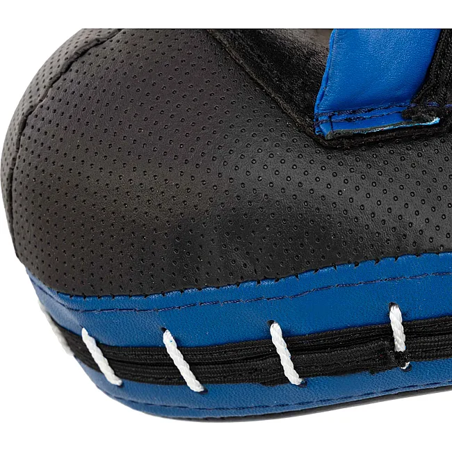 Лапа боксерская изогнутая тренировочная кожа BOXER
 2012-01 элит 23х19х4,5см 2штуки (Черный-синий)