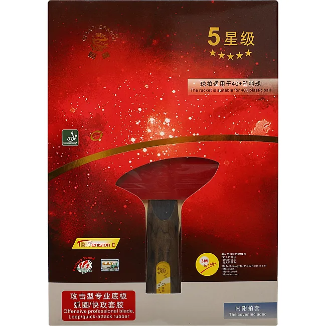 Ракетка для настольного тенниса в чехле GIANT DRAGON 5star MT-6533 Offensive