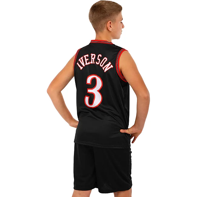 Детская баскетбольная форма
 NBA клуб Sixers 3 BA-6657 (Черный-красный)