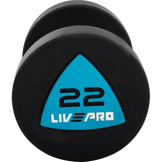 Гантели профессиональные
 с полиуретановым покрытием LiveUp LP8002-22 2шт по 22кг
