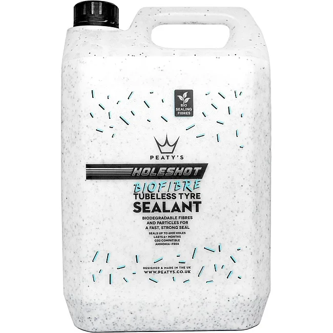 Герметик бескамерный Peaty's Holeshot BioFibre Tubeless Tyre Sealant, 25L