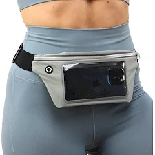 Распродажа! Сумка на пояс спортивная для бега с сенсорным экраном RUNNING WAISTPACK SP-SPORT GA-507 (Серый)
