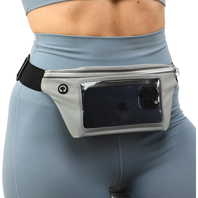 Сумка на пояс спортивная для бега с сенсорным экраном RUNNING WAISTPACK SP-SPORT GA-507 (Серый)