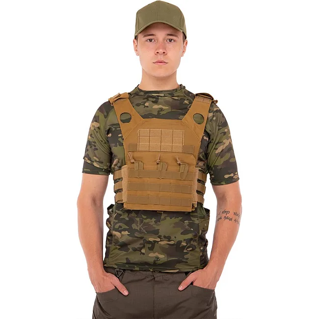 Плитоноска для бронепластин с системой MOLLE MILITARY RANGERS
 ZK-28 (Камуфляж Multicam)