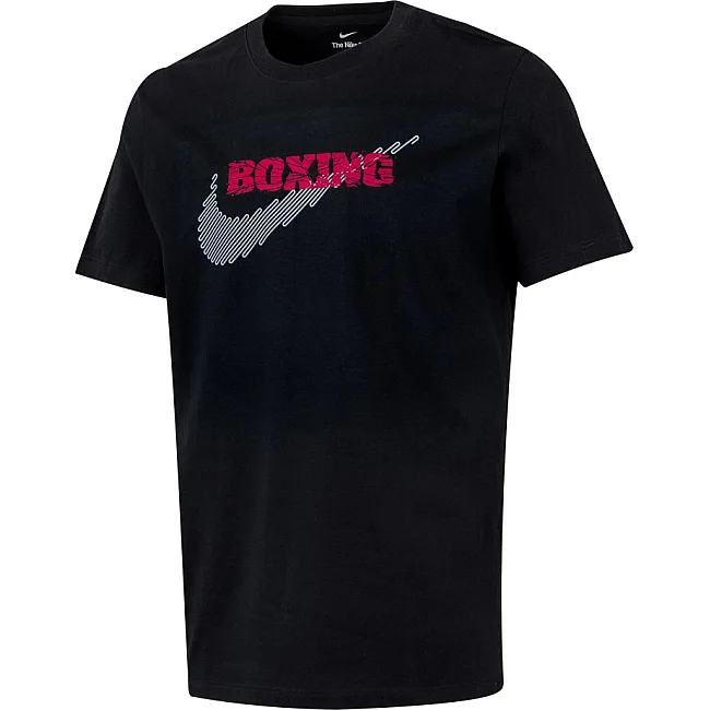 Футболка чоловіча NIKE Mens Boxing Rawdacious Tee Black White Crimson