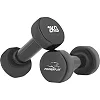 Гантели виниловые POWERPLAY 4125 Achilles 2x2кг. Черные (пара - 2шт)