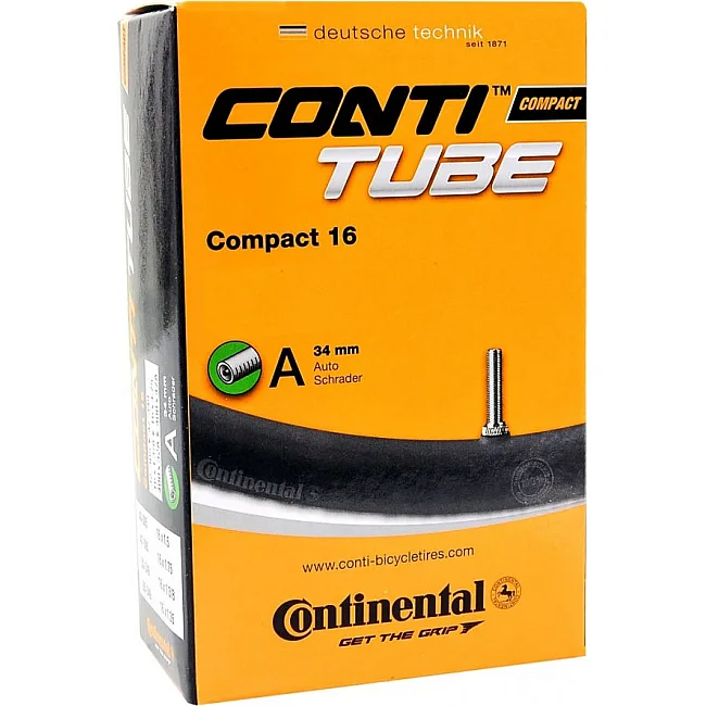 Камера на велосипед CONTINENTAL Compact 16" wide, 50-305->57-305, A34, 120 г