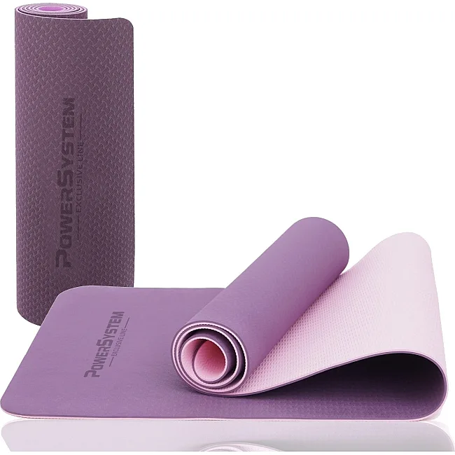 Килимок для йоги POWER SYSTEM PS-4060 TPE Premium Purple (183х61х0.6)