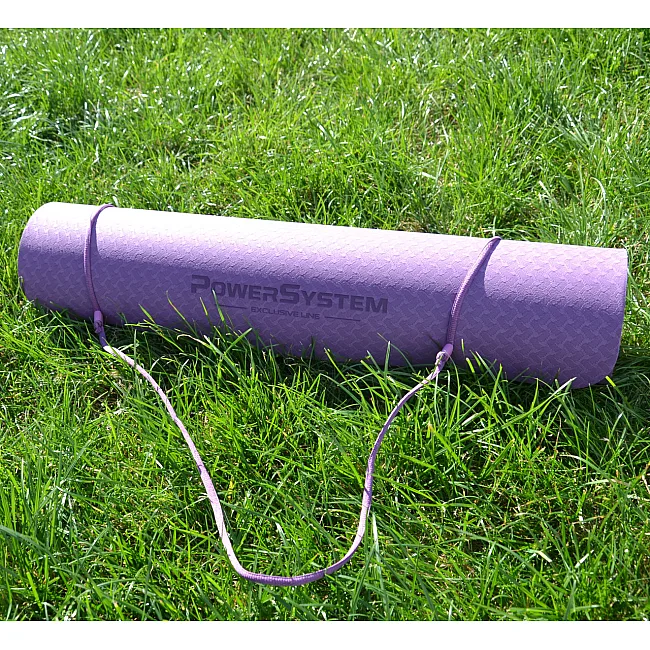 Килимок для йоги POWER SYSTEM PS-4060 TPE Premium Purple (183х61х0.6)