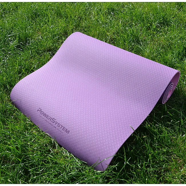 Килимок для йоги POWER SYSTEM PS-4060 TPE Premium Purple (183х61х0.6)