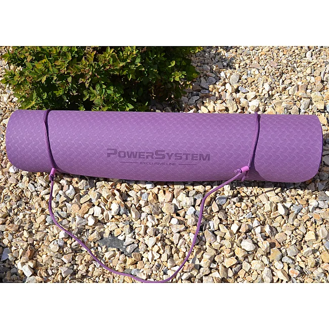 Килимок для йоги POWER SYSTEM PS-4060 TPE Premium Purple (183х61х0.6)