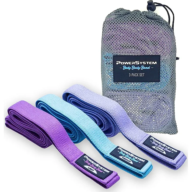 Набор тканевых резинок POWER SYSTEM PS-4129 Booty Band Set Long 3шт