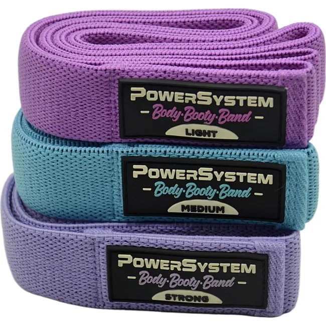 Набор тканевых резинок POWER SYSTEM PS-4129 Booty Band Set Long 3шт