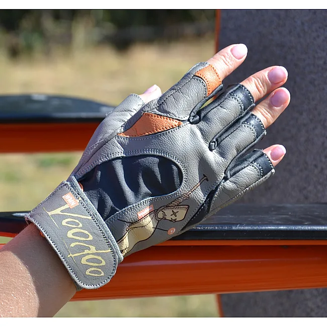 Перчатки для фитнеса MADMAX MFG-921 Voodoo Light grey/orange