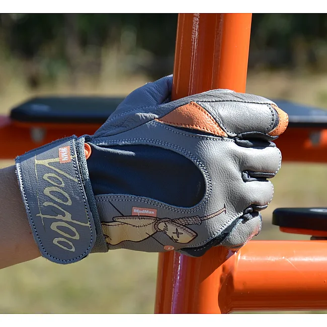 Перчатки для фитнеса MADMAX MFG-921 Voodoo Light grey/orange