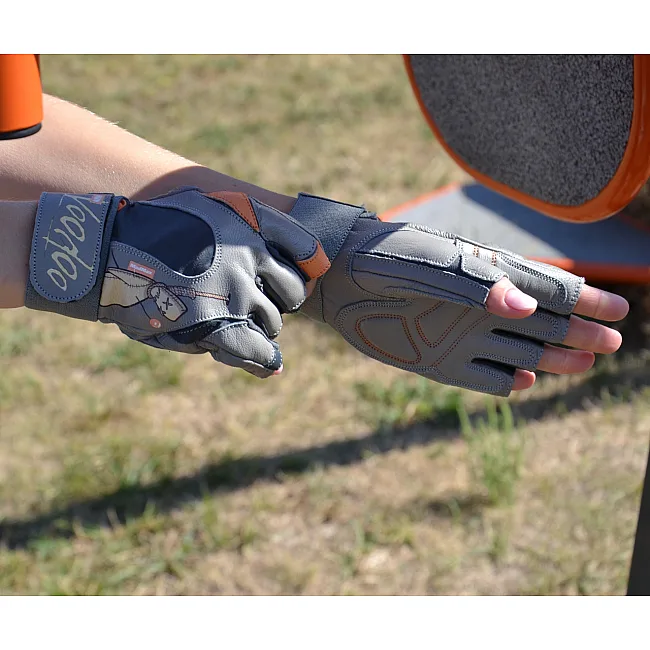 Перчатки для фитнеса MADMAX MFG-921 Voodoo Light grey/orange