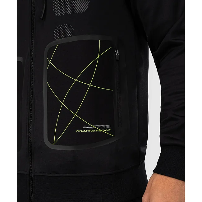 Спортивное худи VENUM Training Camp 4.0 Full Zip - Black/Neon Green