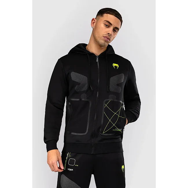 Спортивное худи VENUM Training Camp 4.0 Full Zip - Black/Neon Green