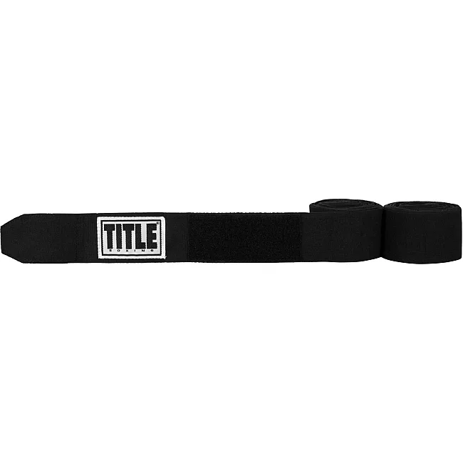 Бинты для бокса TITLE Boxing Semi Elastic 210" Extra Long Black