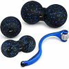 Набір масажних м'ячиків PowerPlay 4007 EPP Massage Ball Чорно-Сині (3 шт.)