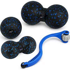 Набір масажних м'ячиків PowerPlay 4007 EPP Massage Ball Чорно-Сині (3 шт.)
