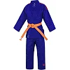 Кімоно для дзюдо Adidas Club з червоними смугами на плечах (синій) J350BP