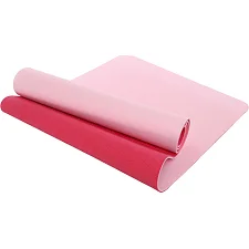 Коврик для йоги и фитнеса TPE двухслойный SP-PLANETA FI-3046 183x61x0,6см (Розовый-малиновый)
