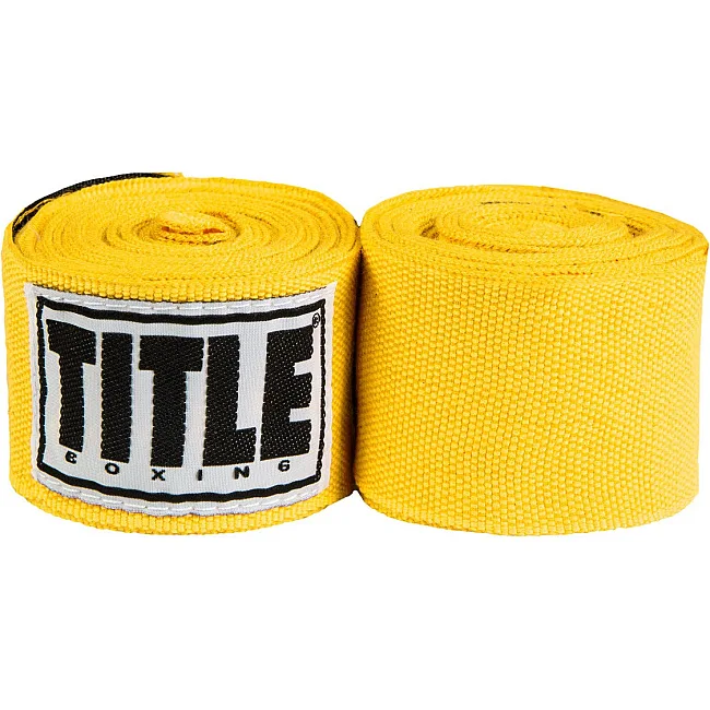Бинти для боксу TITLE Boxing Mexican Style 180" Gold ( .)