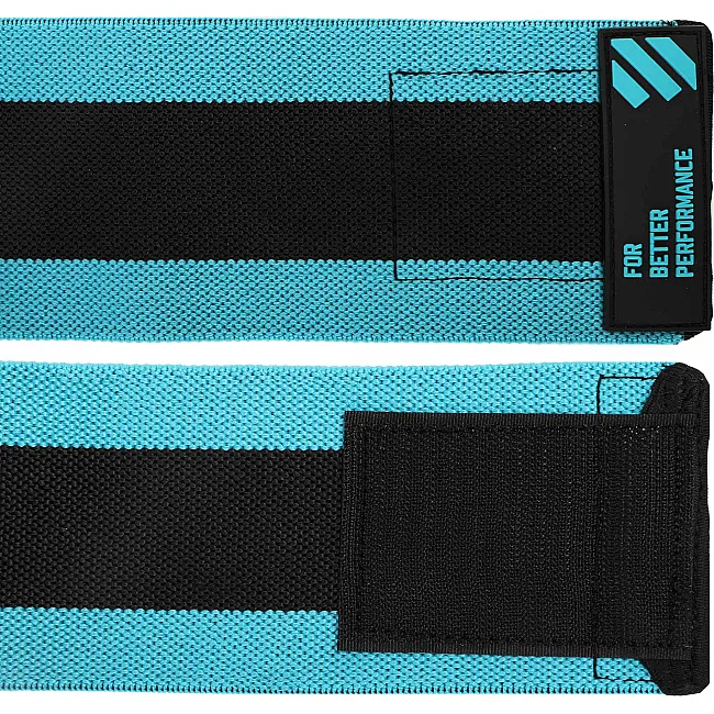 Бинти на лікті для жиму ELBOW WRAPS LiveUp LP8725 2шт (Синій-чорний)